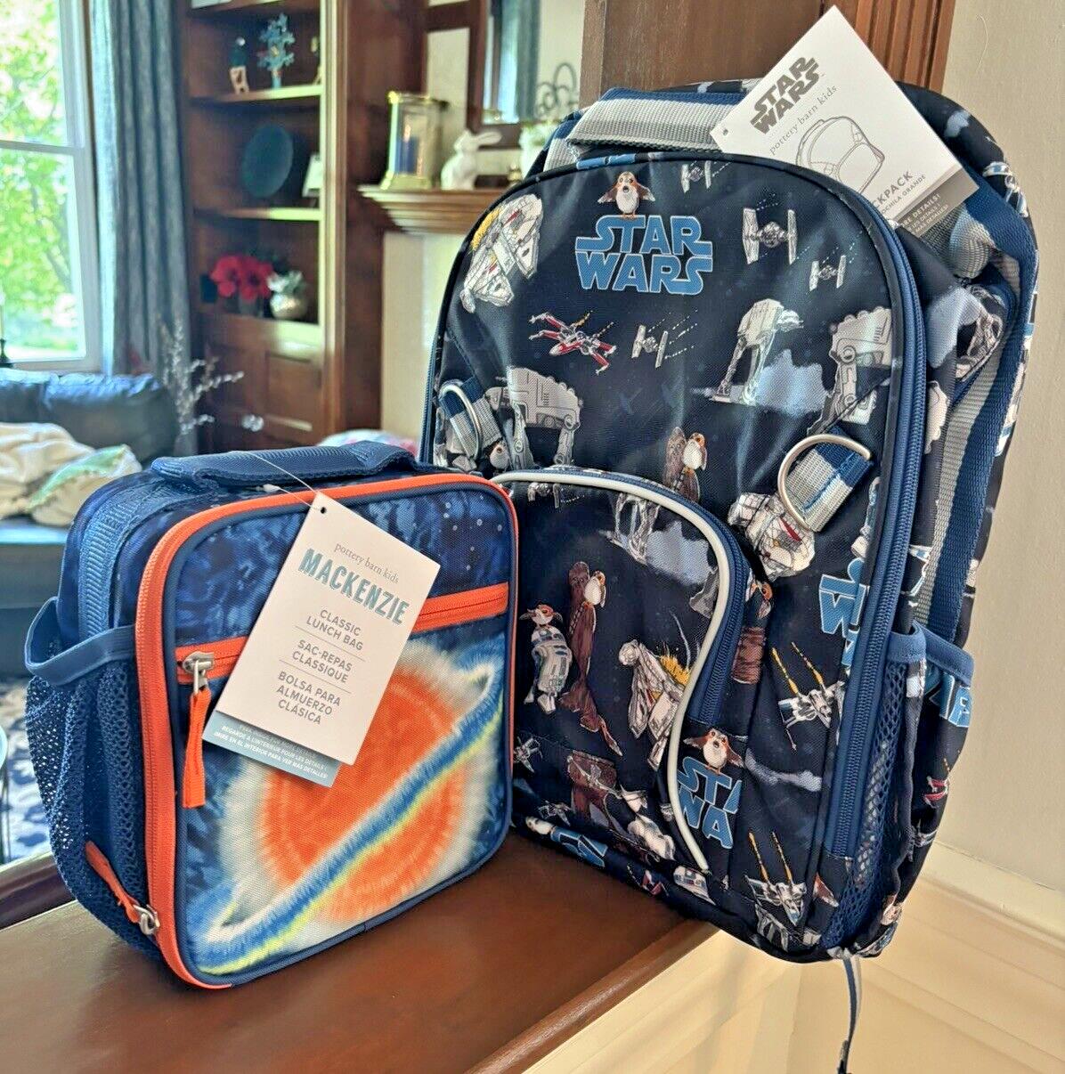 Disney School Pottery barn STAR WARS BACKPACK Solo+Lunch Box Bag Jedi Droid ?? 1