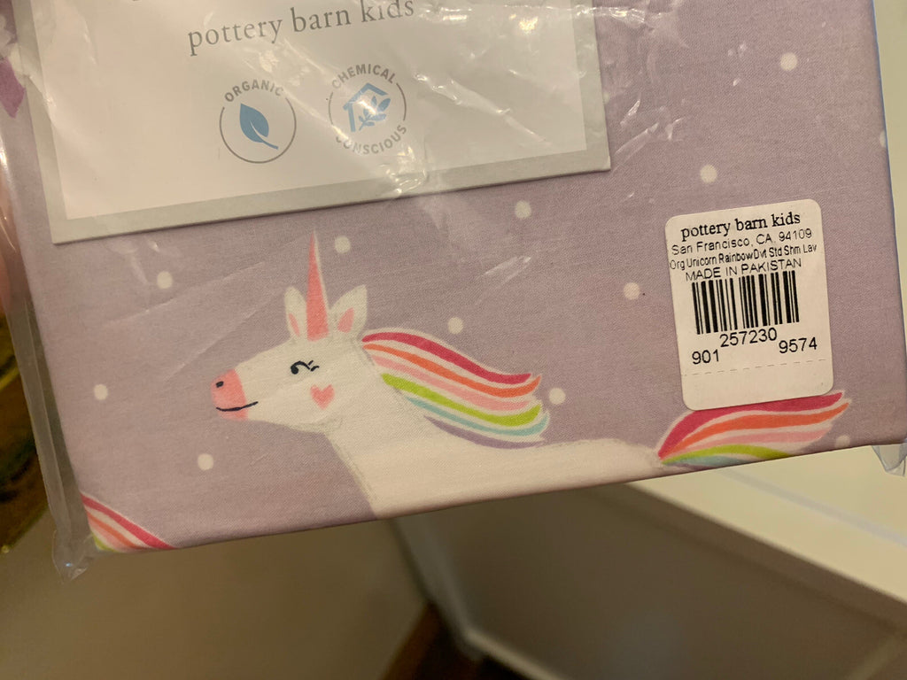 pottery barn Disney Rainbow Unicorn?? Pillow sham horse gift Heart School Star m