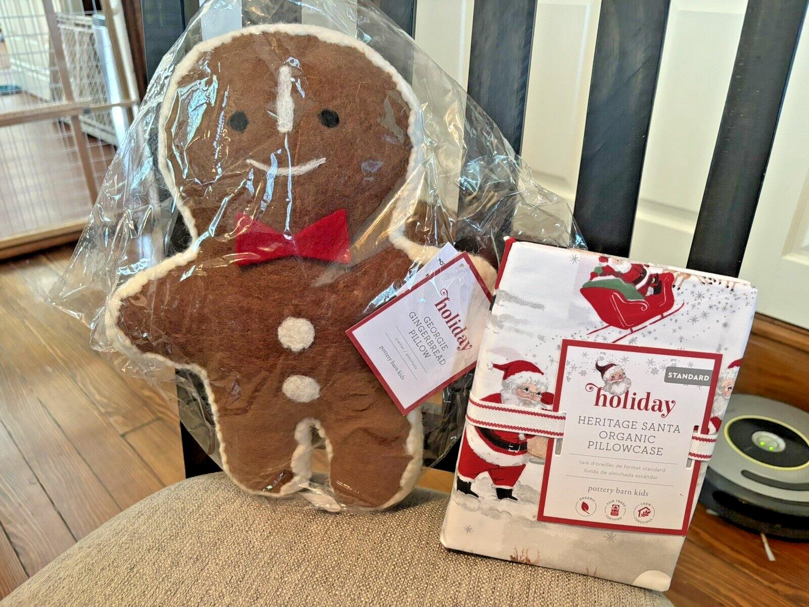 Pottery Barn Holiday Christmas Rudolph+Gingerbread Seuss Disney pillow kid SET '