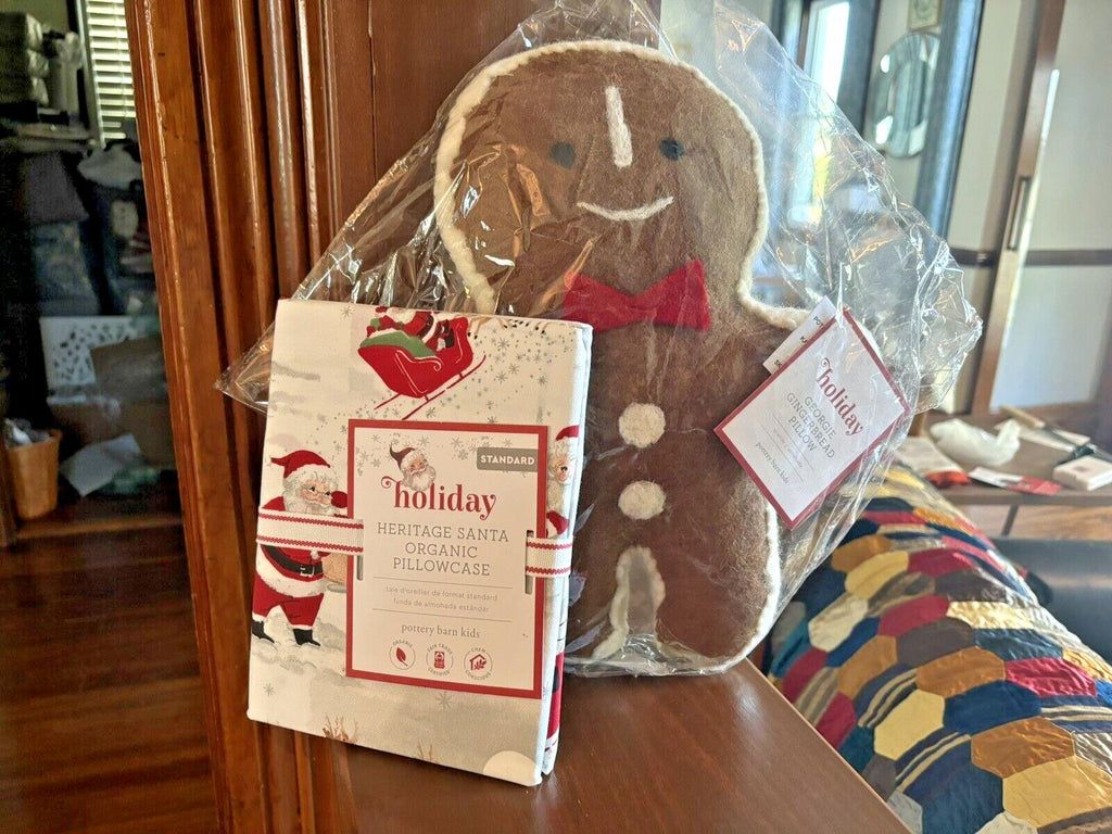 Pottery Barn Holiday Christmas Rudolph+Gingerbread Seuss Disney pillow kid SET '