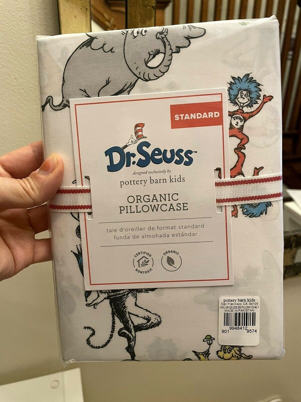 Pottery Barn Holiday Dr Seuss Book School party pre k Disney pillowcase Kids 0