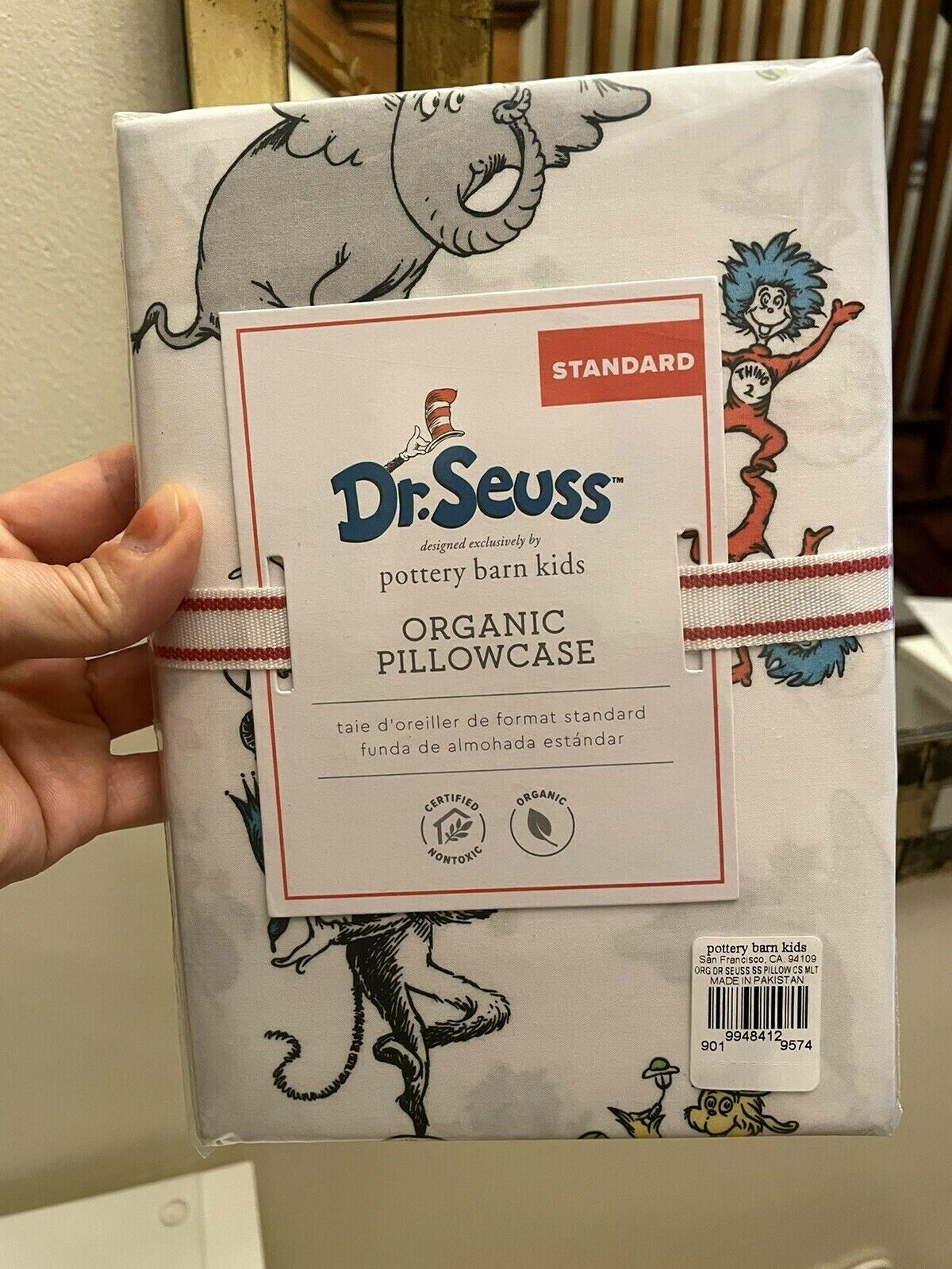 Pottery Barn Holiday Dr Seuss Book School party pre k Disney pillowcase Kids 0