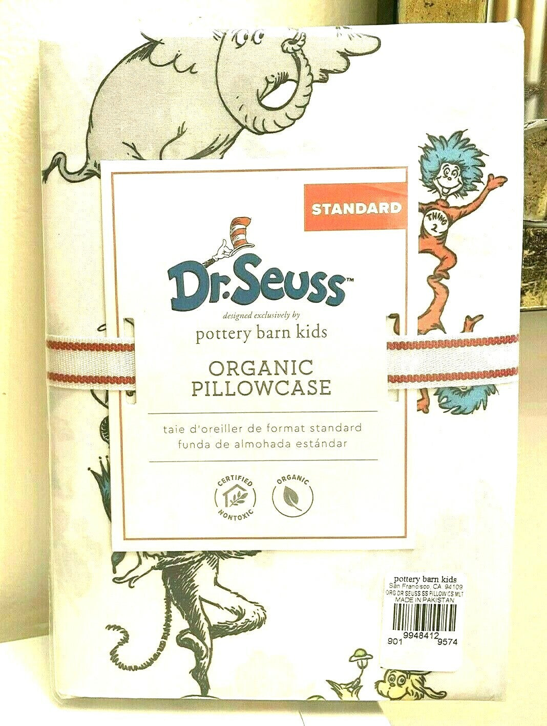 Pottery Barn Holiday Dr Seuss Book School party pre k Disney pillowcase Kids 0