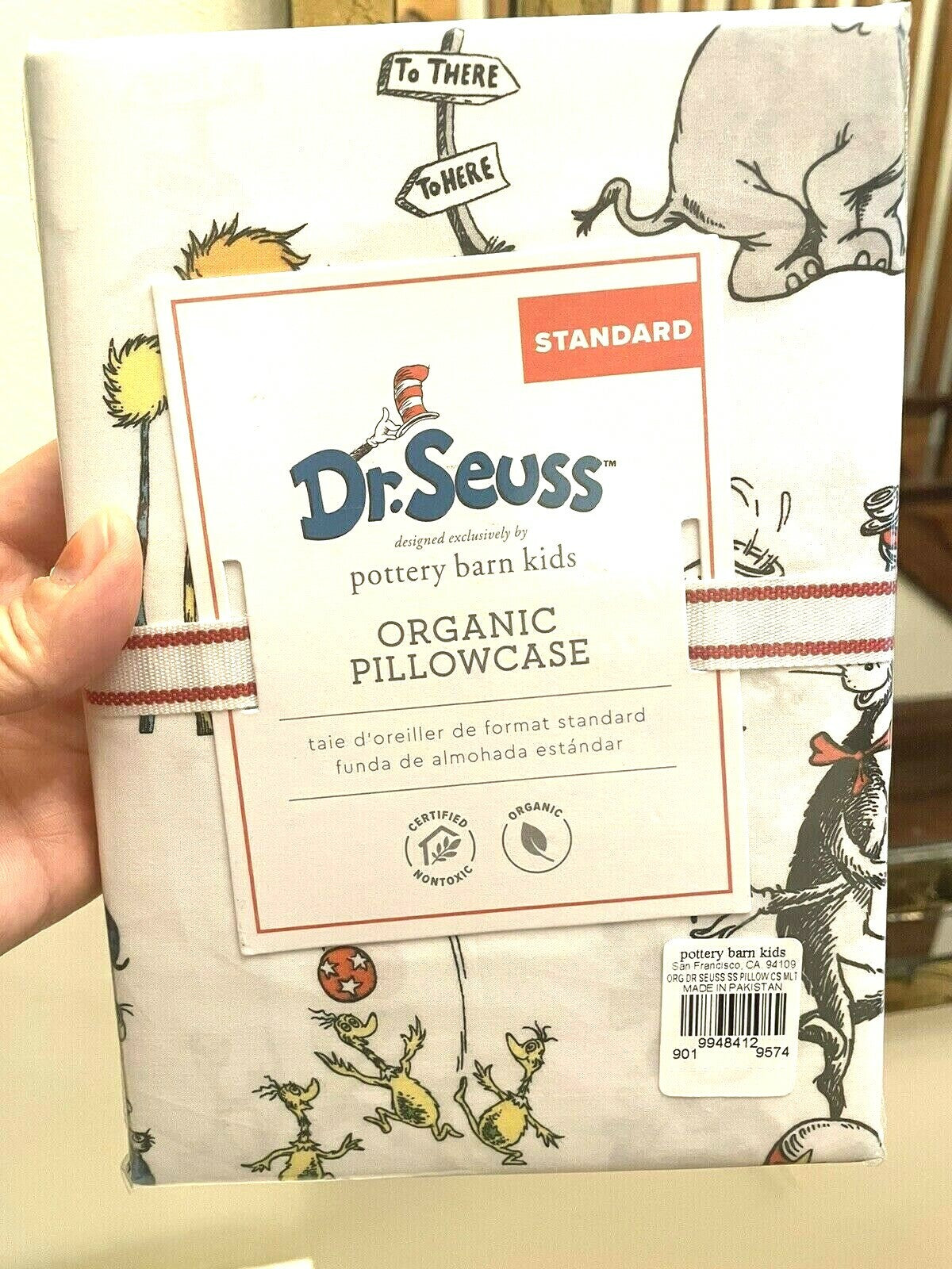 Pottery Barn Holiday Dr Seuss Book School party pre k Disney pillowcase Kids 0