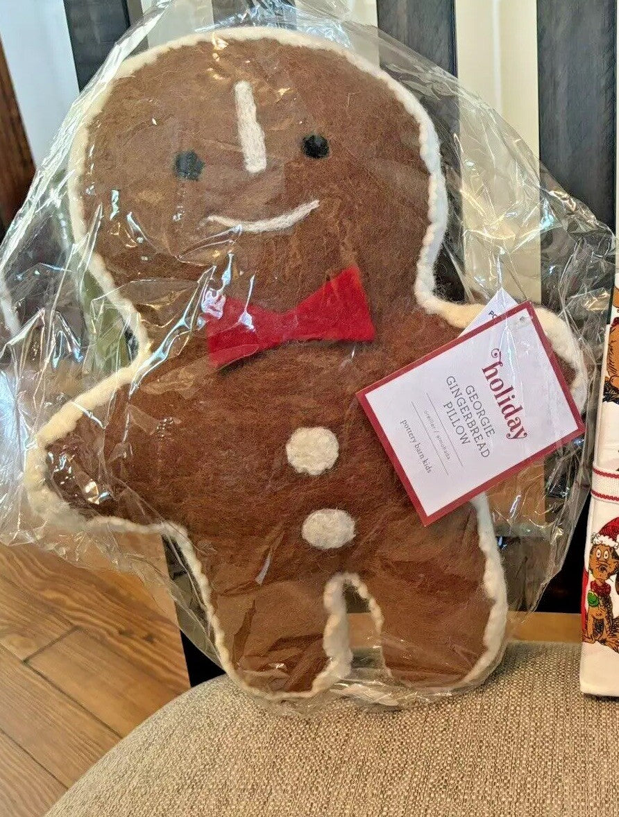 Pottery Barn Holiday Christmas Rudolph+Gingerbread Seuss Disney pillow kid SET '