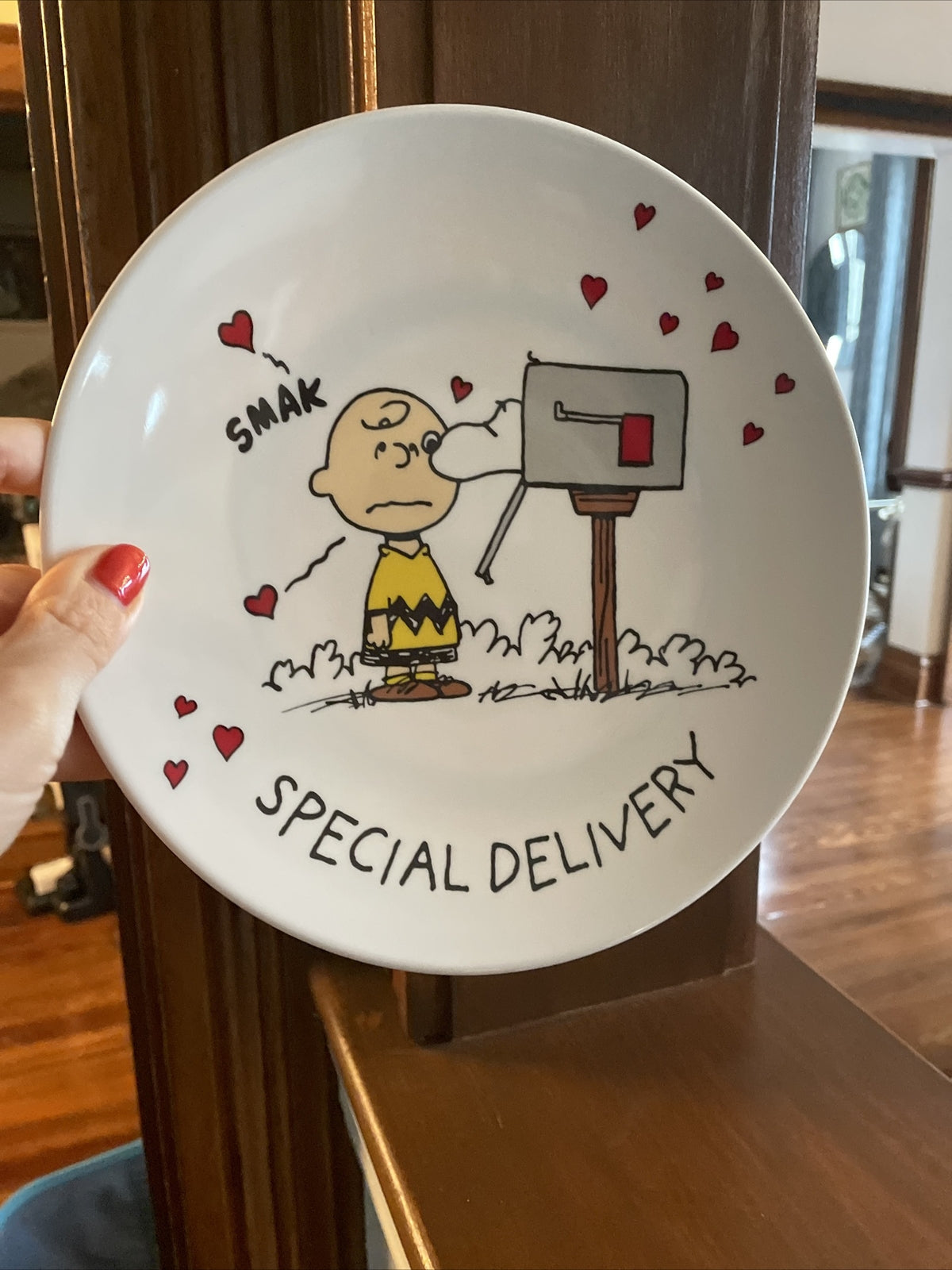 SNOOPY Pottery Barn Peanuts PLATE Holiday party school Disney lunch  SET 2  ?? n