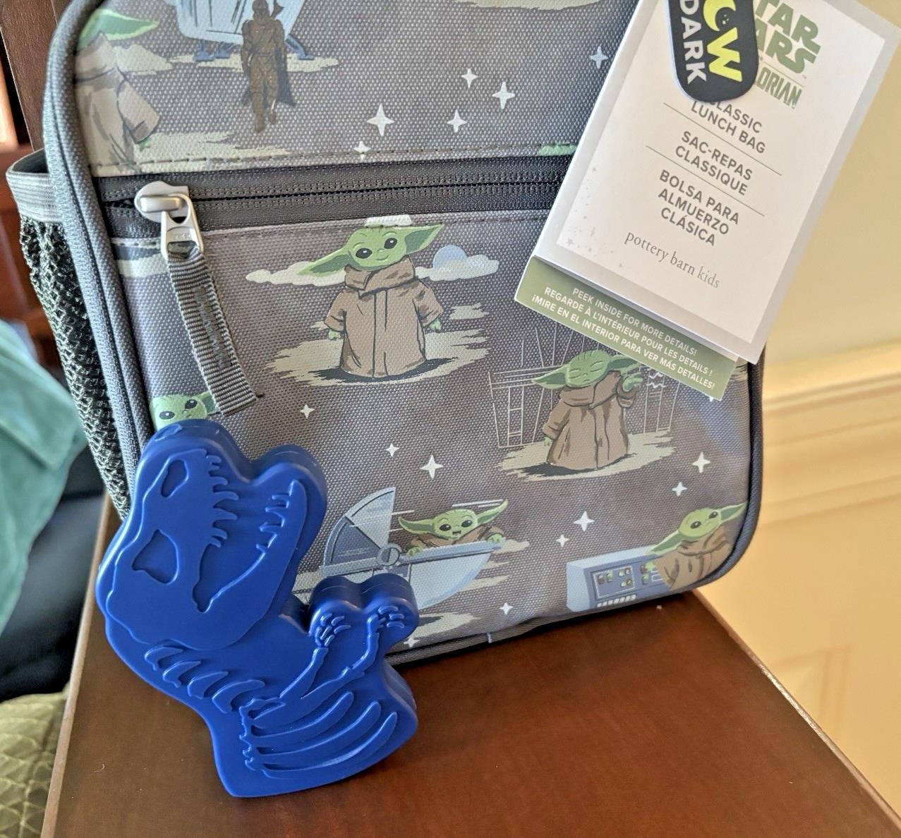 School Pottery barn STAR WARS Dinosaur Lunch Grogu Yoda Jurassic Bag space Boy ,