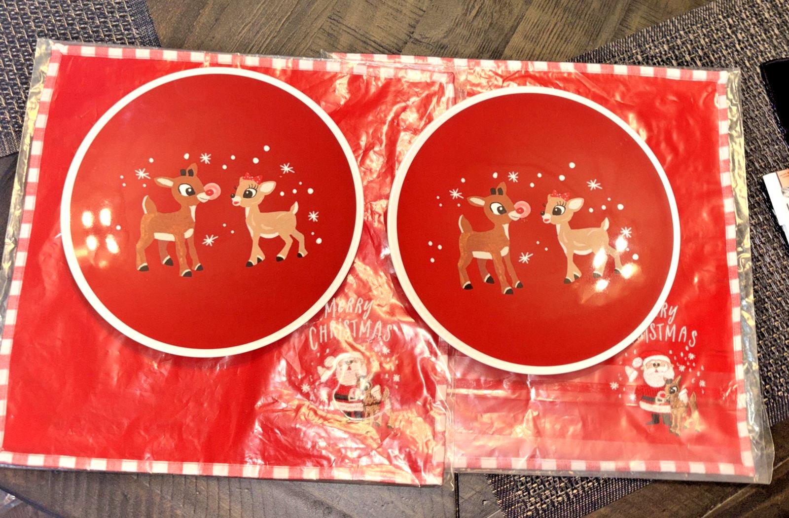 Pottery Barn Disney holiday DINNER SET Rudolph Santa gift Christmas kid Deer 4
