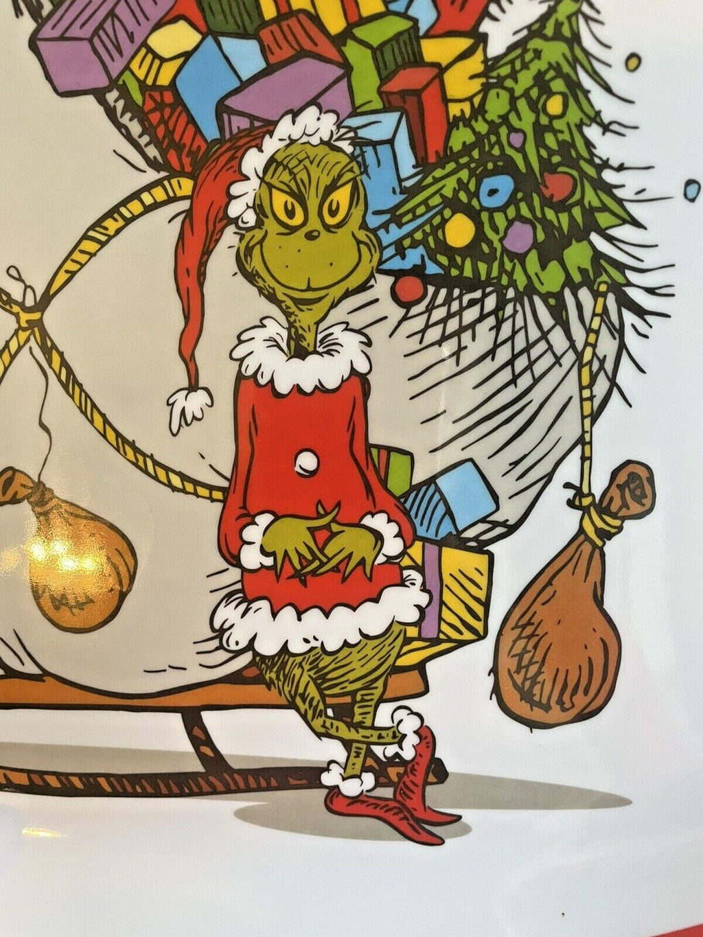 Pottery Barn GRINCH Holiday platter Christmas Disney party plate gift tray n