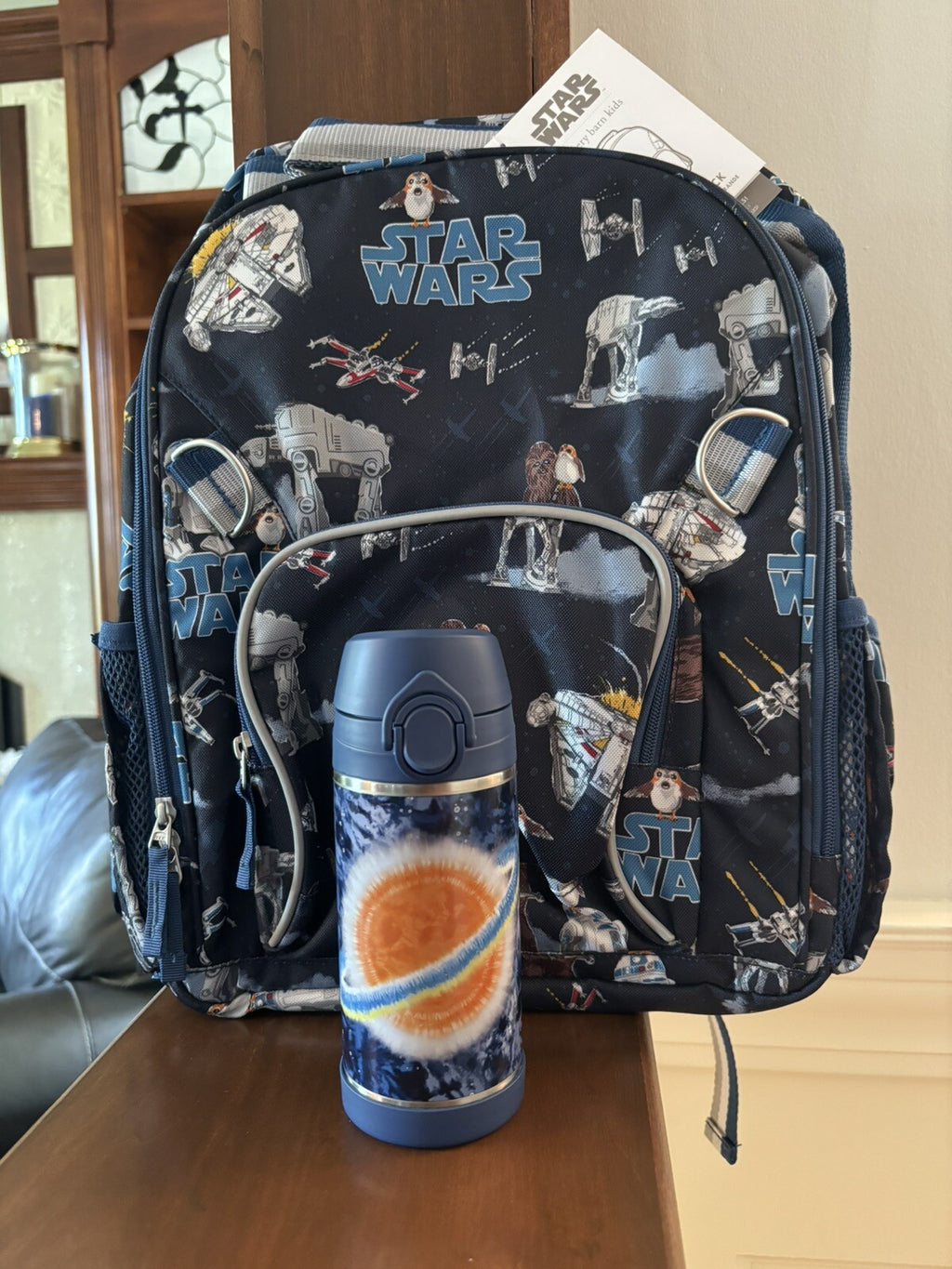 Disney School Pottery barn STAR WARS BACKPACK Solo+Lunch Box Bag Jedi Droid ?? 1