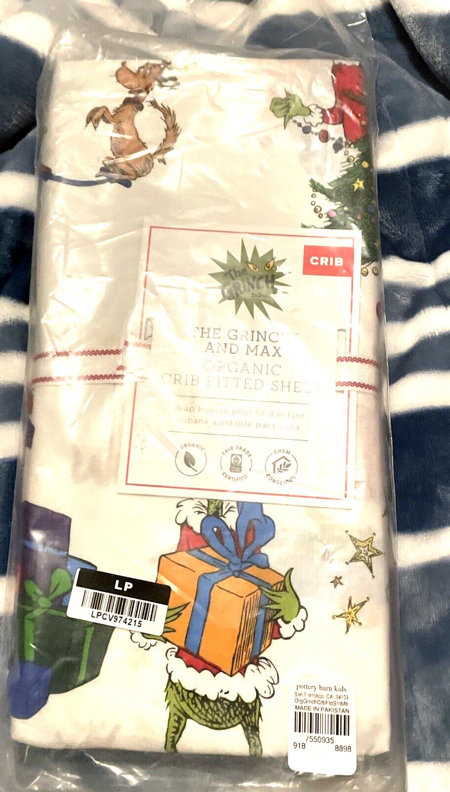 Disney Pottery Barn GRINCH CRIB TODDLER bed SHEET holiday Christmas gift Seuss -