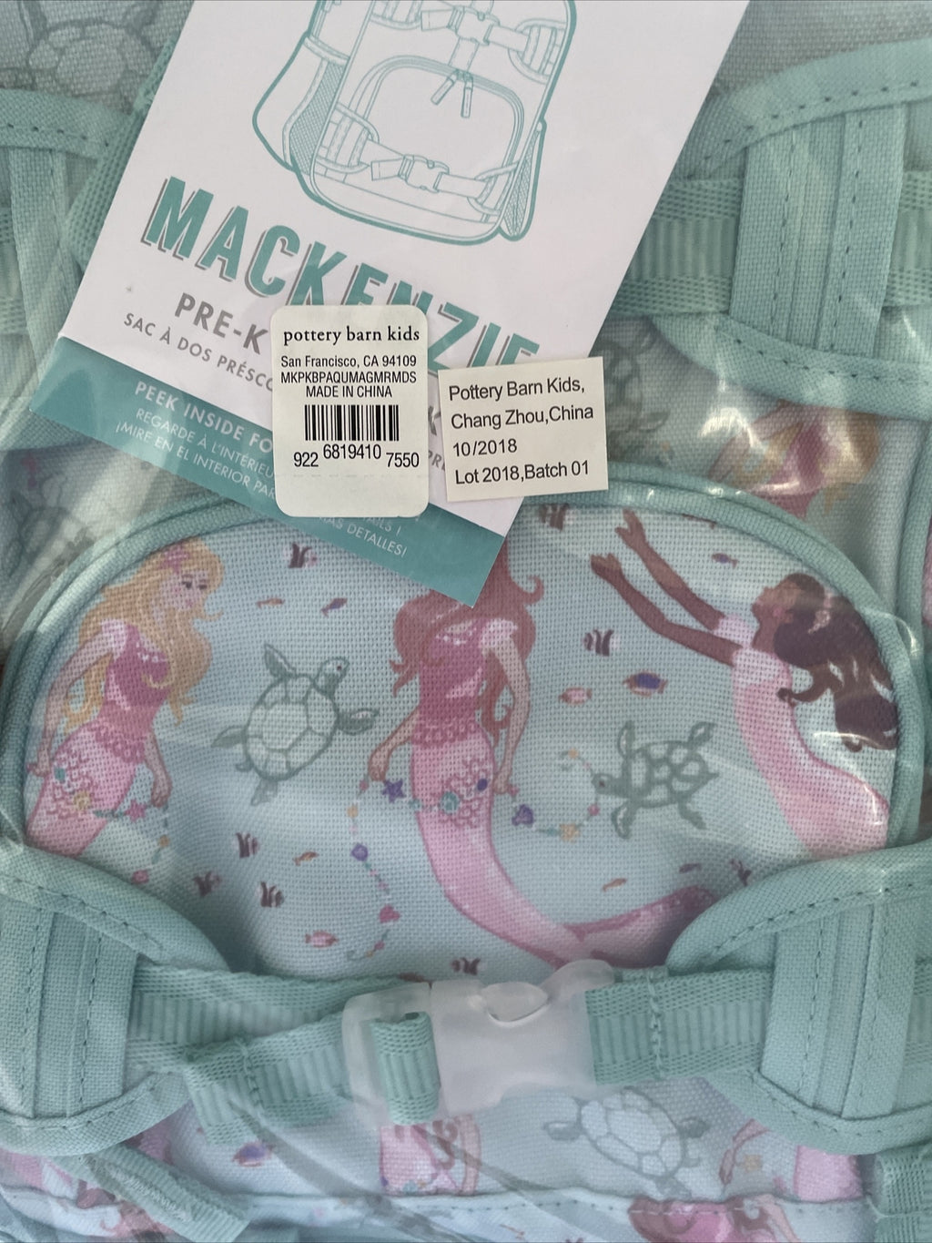 Disney School Pottery barn Mini Pre K BACKPACK bag girl princess Holiday Gift .