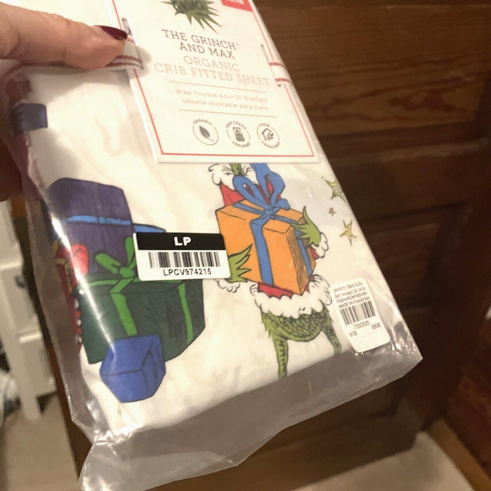 Disney Pottery Barn GRINCH CRIB TODDLER bed SHEET holiday Christmas gift Seuss -