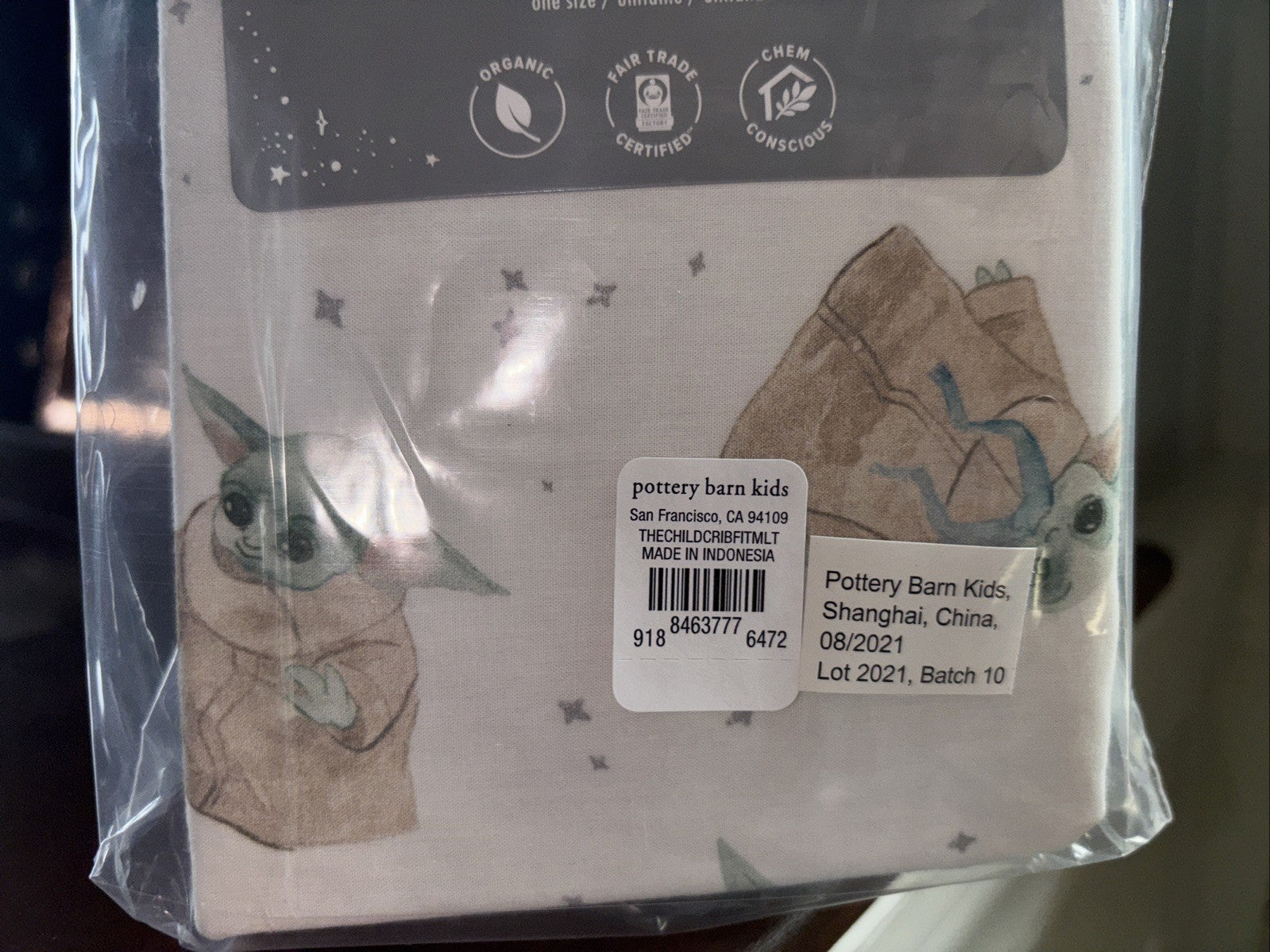 Disney Pottery barn STAR WARS Crib Toddler SHEET baby Picture Holiday gift boy