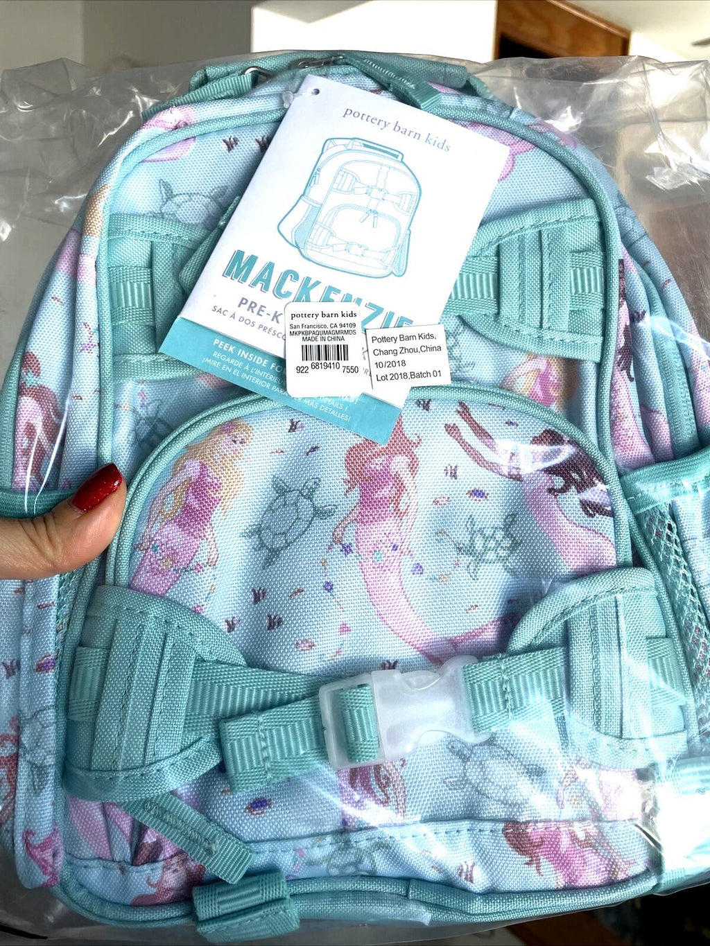 Disney School Pottery barn Mini Pre K BACKPACK bag girl princess Holiday Gift .