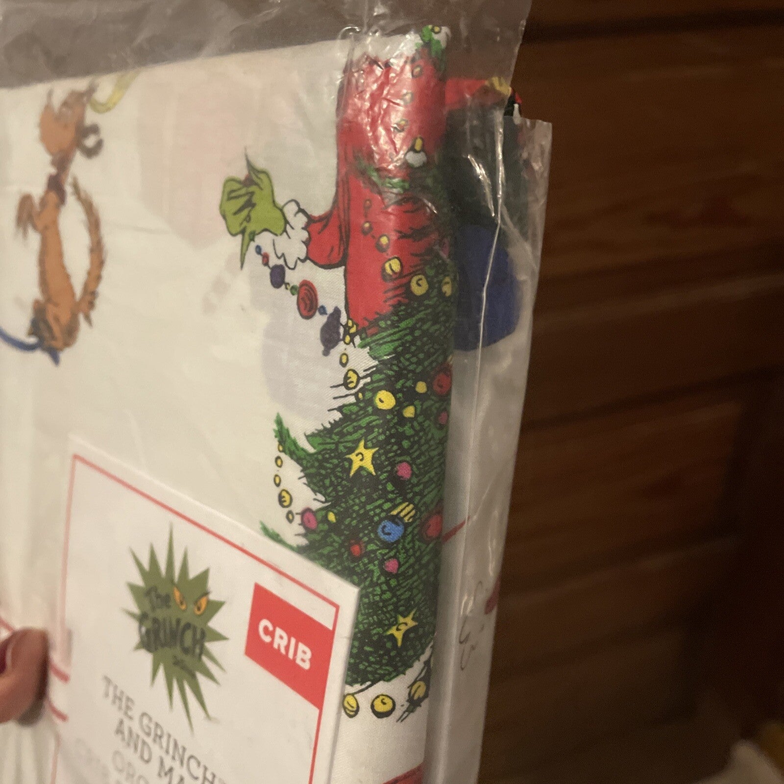 Disney Pottery Barn GRINCH CRIB TODDLER bed SHEET holiday Christmas gift Seuss -