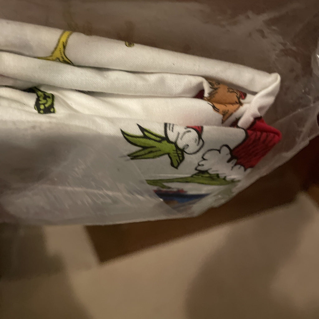 Disney Pottery Barn GRINCH CRIB TODDLER bed SHEET holiday Christmas gift Seuss -