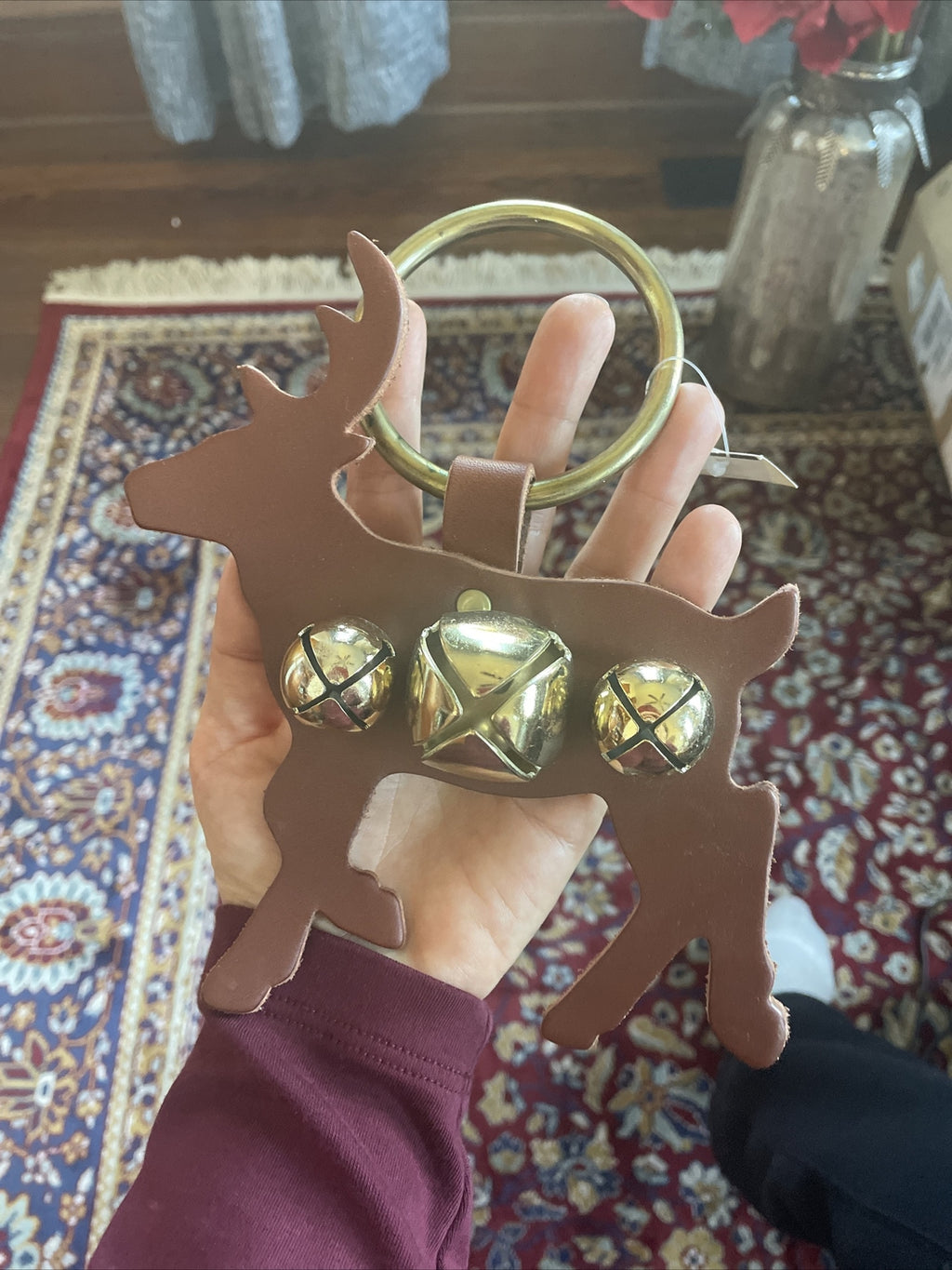 Pottery barn Christmas holiday door bell reindeer deer party gift boy girl kid =
