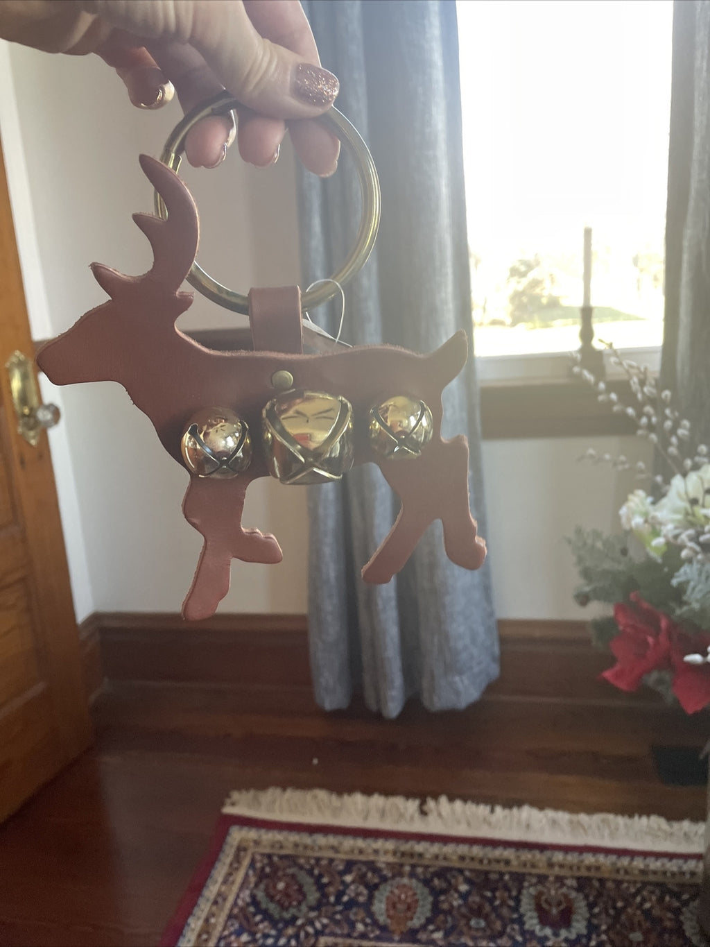 Pottery barn Christmas holiday door bell reindeer deer party gift boy girl kid =