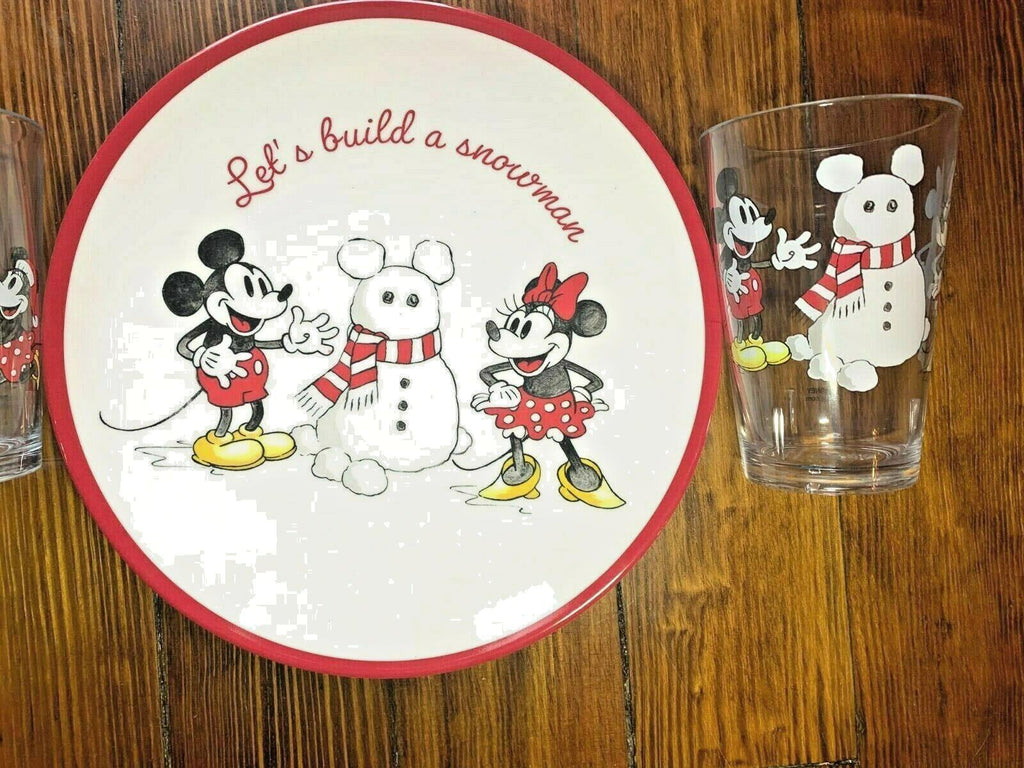 Pottery Barn Mickey Mouse Holiday Disney Christmas Dinner party school SET 8 -