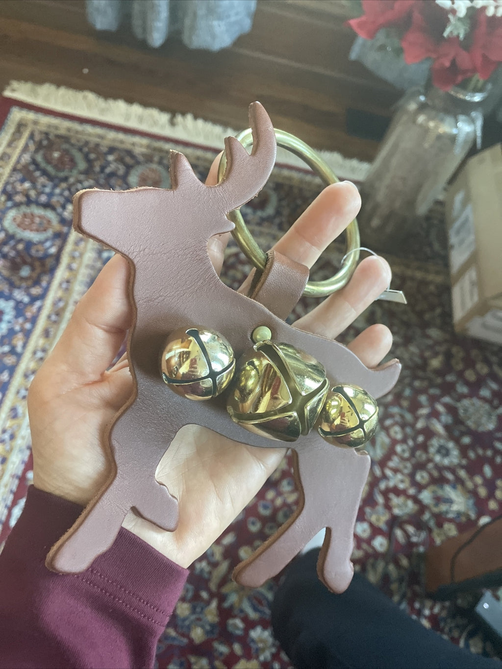 Pottery barn Christmas holiday door bell reindeer deer party gift boy girl kid =