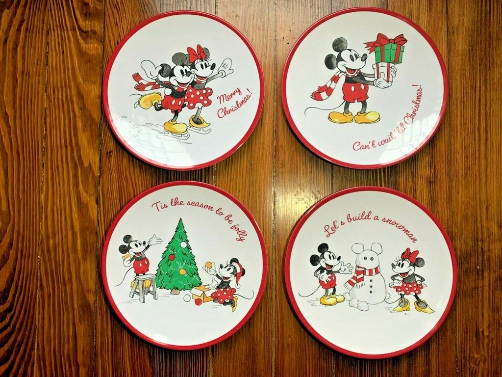 Pottery Barn Mickey Mouse Holiday Disney Christmas Dinner party school SET 8 -