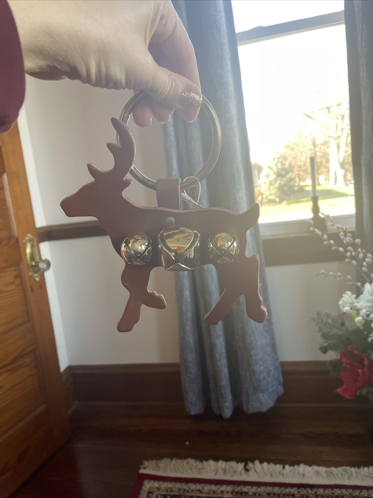Pottery barn Christmas holiday door bell reindeer deer party gift boy girl kid =