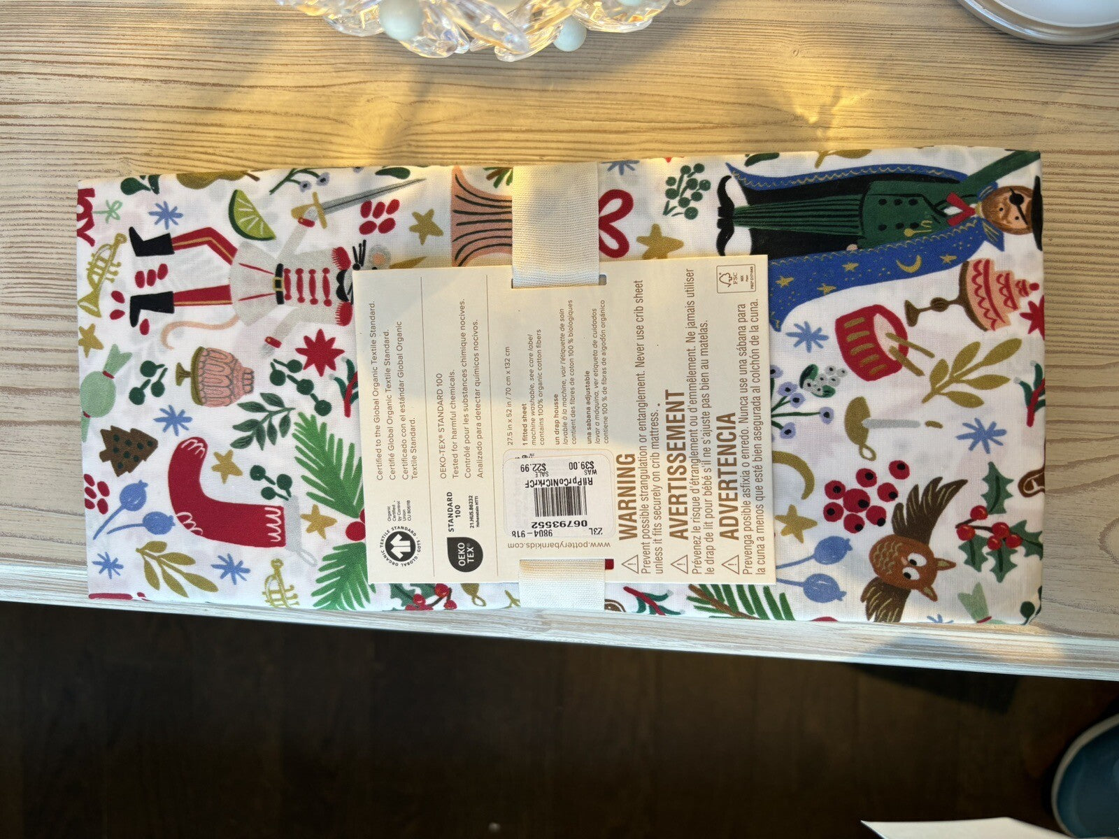 Pottery barn SHEET Crib Disney Baby Toddler Nutcracker Holiday gift Christmas n