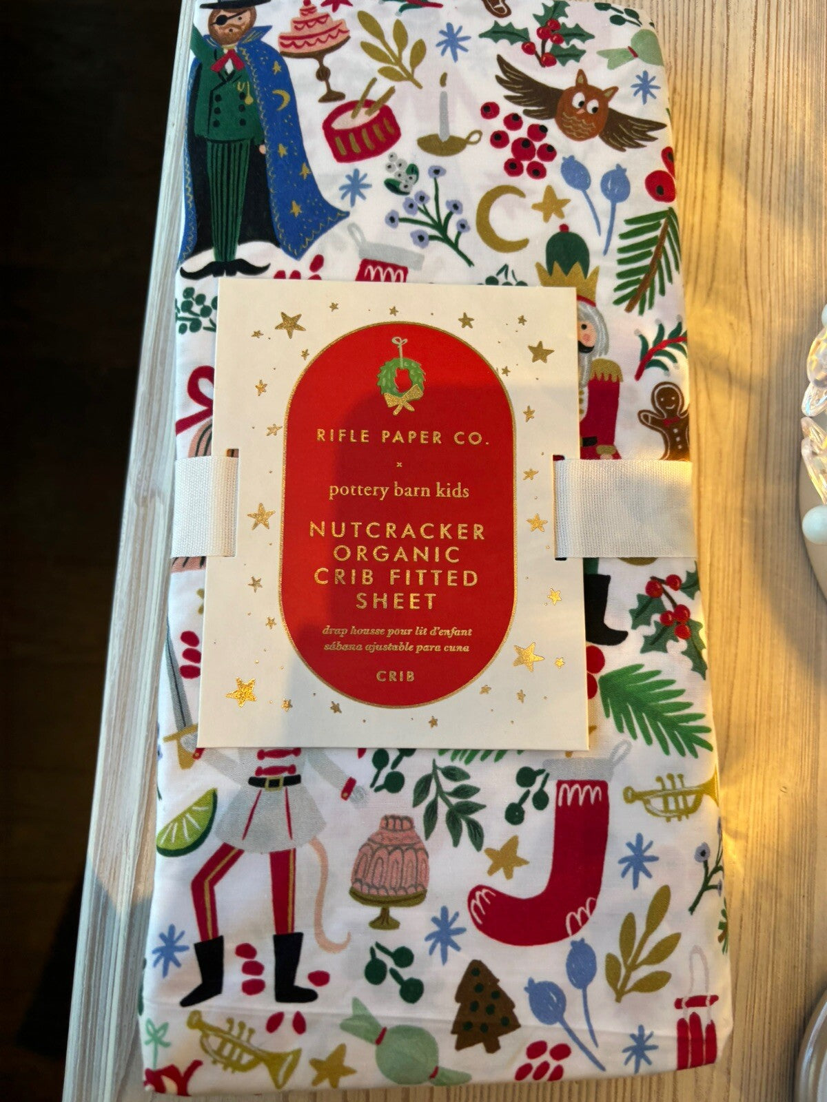 Pottery barn SHEET Crib Disney Baby Toddler Nutcracker Holiday gift Christmas n