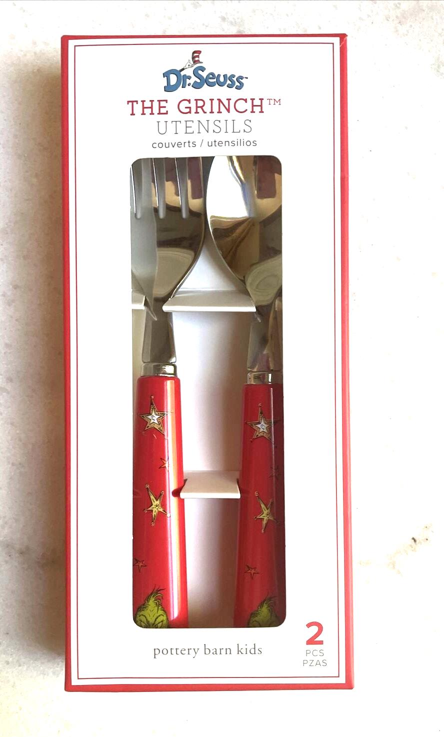 Disney school Pottery Barn GRINCH Christmas Utensil holiday gift Seuss party -