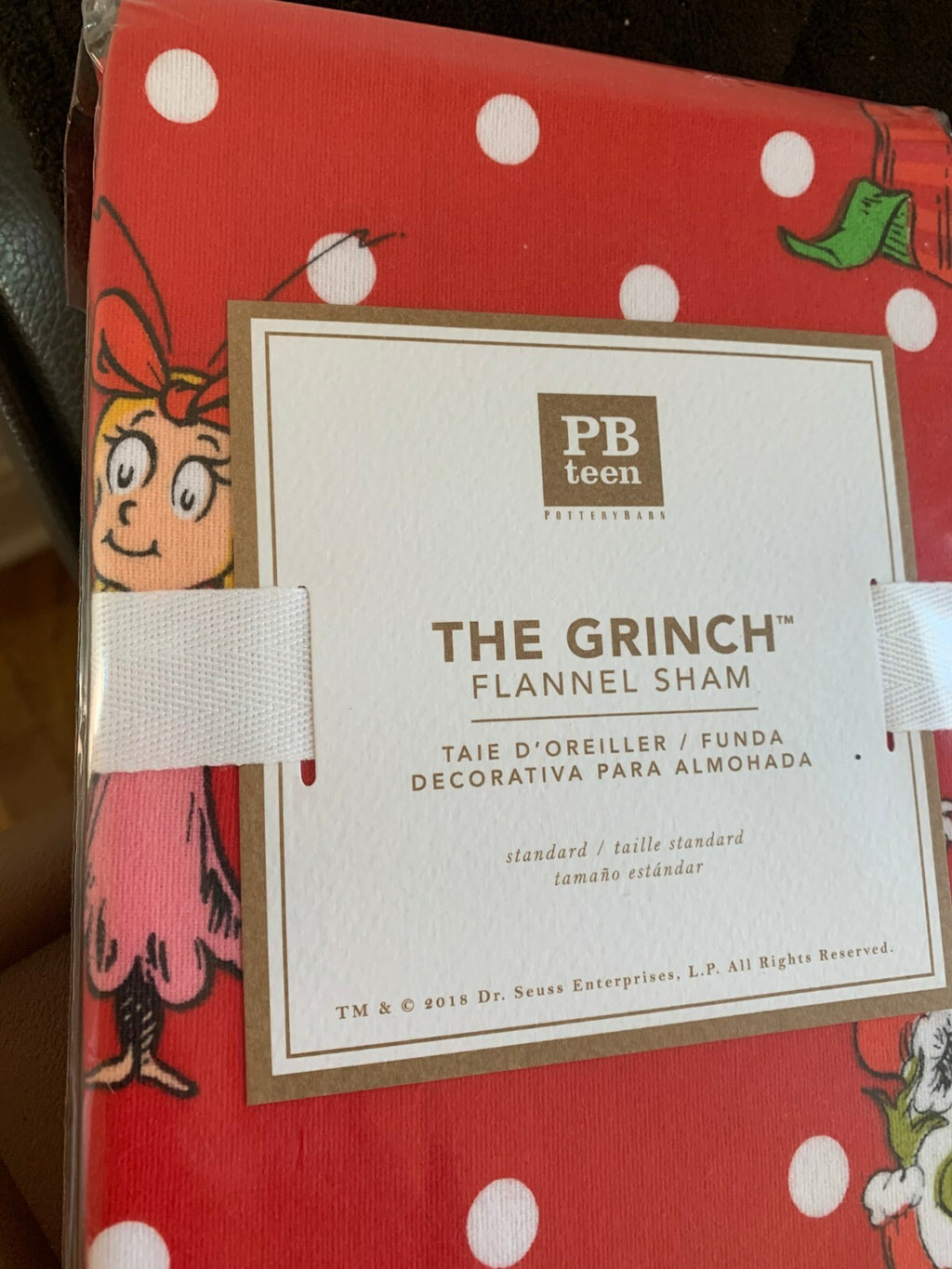 Pottery Barn GRINCH SHAM STAR Christmas Holiday Dr Seuss MAX kids school SET =