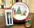 Disney Mickey Mouse Pottery Barn PLATE++CUP+UTENSIL Christmas holiday party set