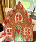 Pottery Barn Gingerbread PLATE Christmas  Candy Cane Disney holiday SET 4 n