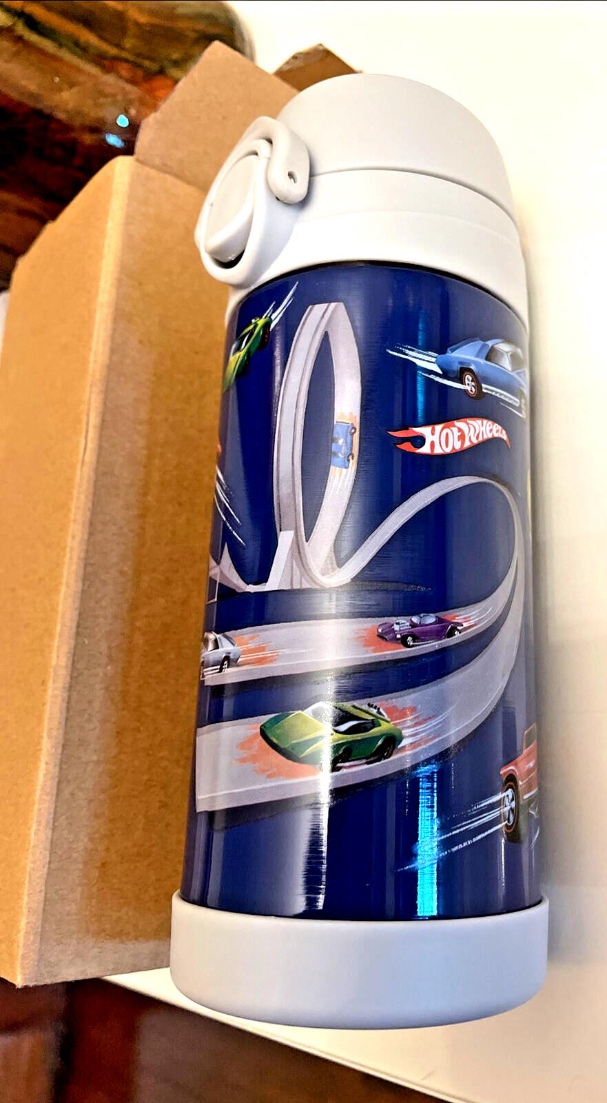 Pottery barn school Disney HOT WHEELS Water Bottle star birthday boy space .