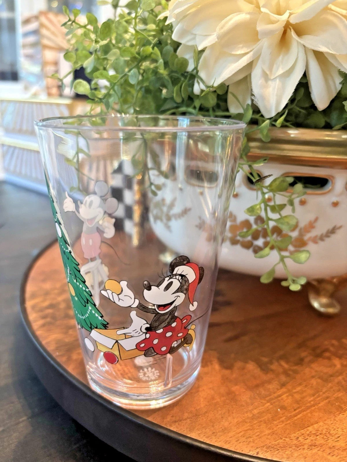 Disney Mickey Mouse Pottery Barn PLATE++CUP+UTENSIL Christmas holiday party set