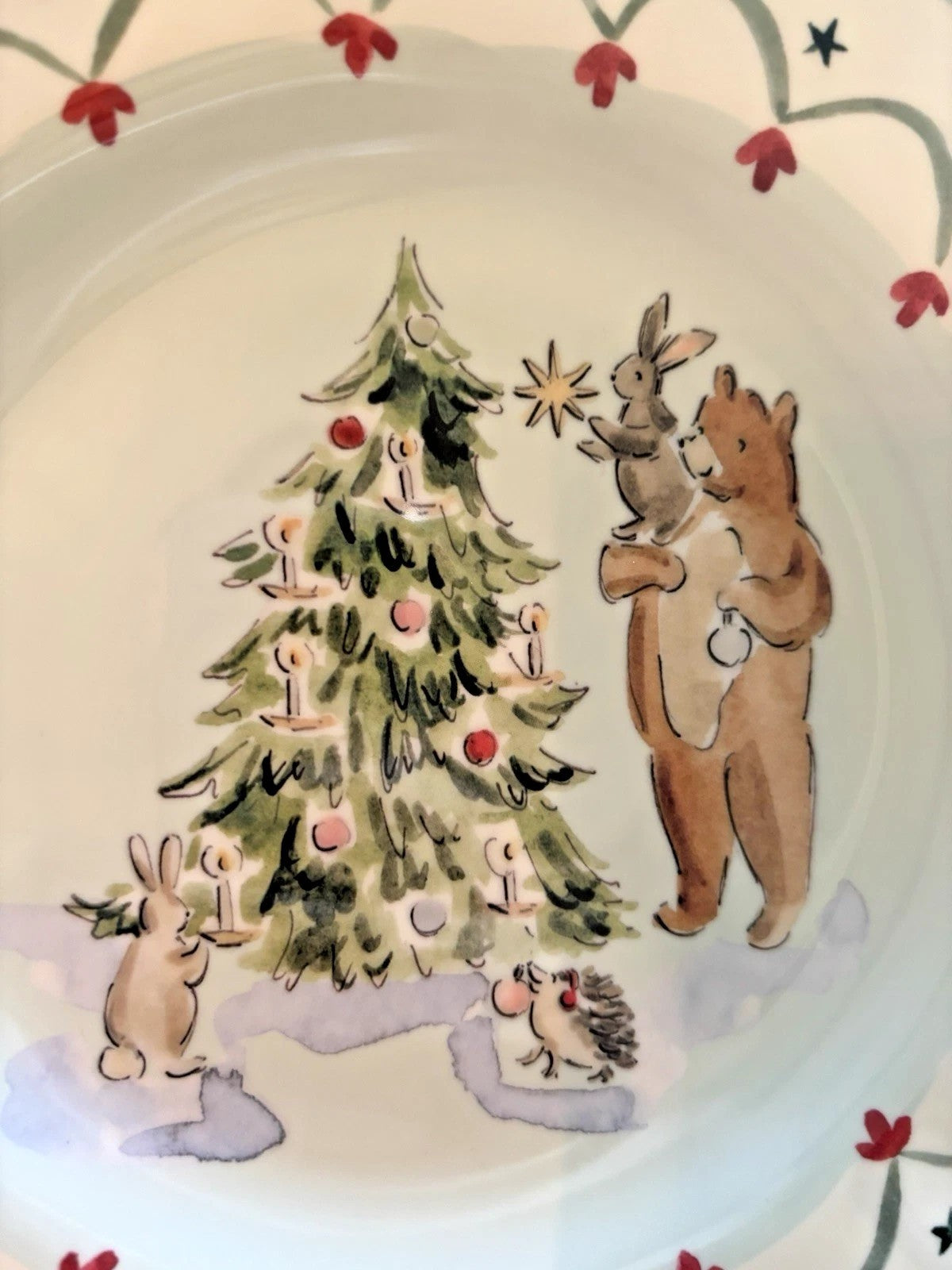 Pottery Barn holiday Christmas Riley party school Disney dinner Plate gift SET 4