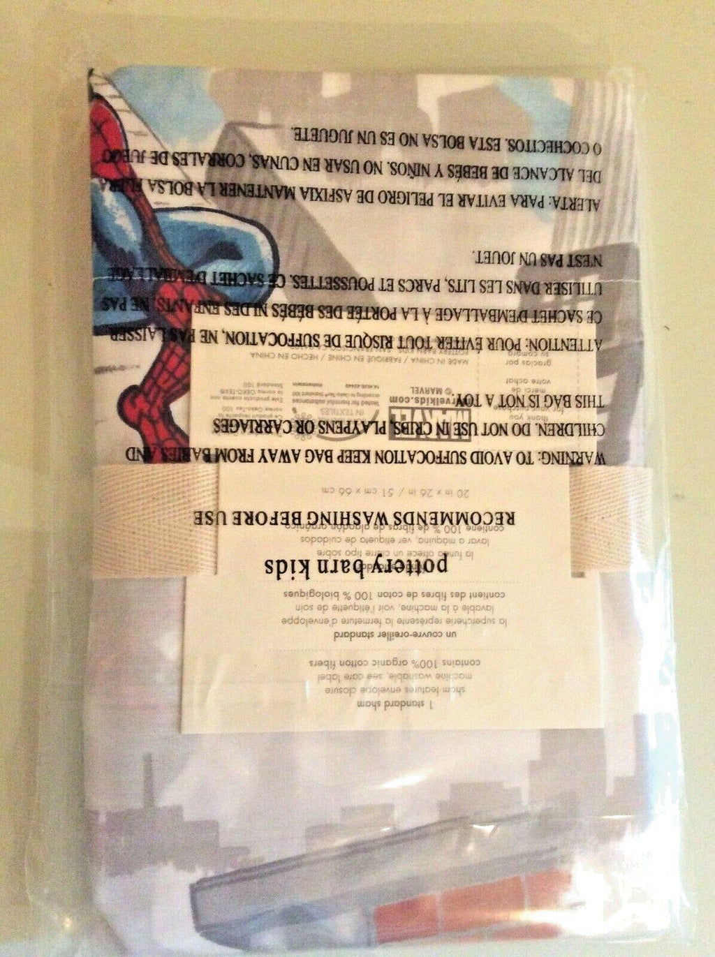 Pottery Barn Marvel Avengers Spiderman Thor Holiday  STAR Pillow SHAM  Disney m
