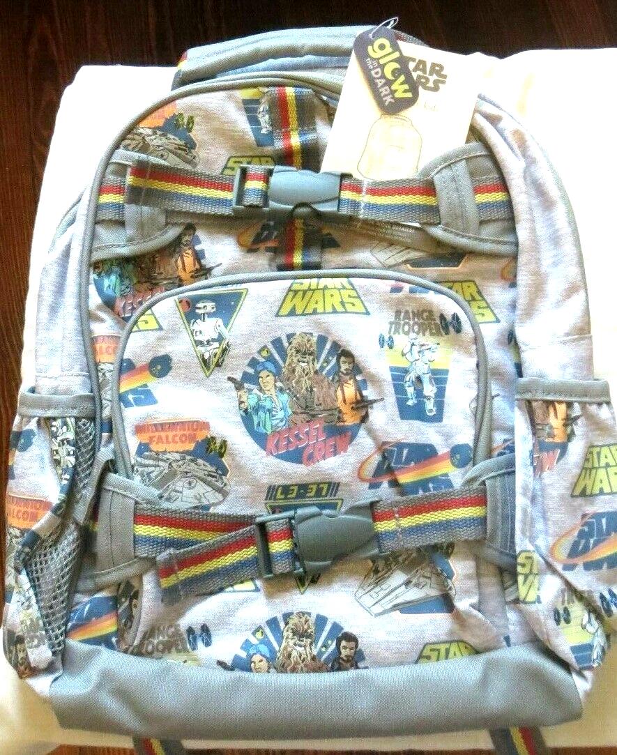 Pottery Barn school Disney backpack Solo Grogu droid Mandalorian Jedi .