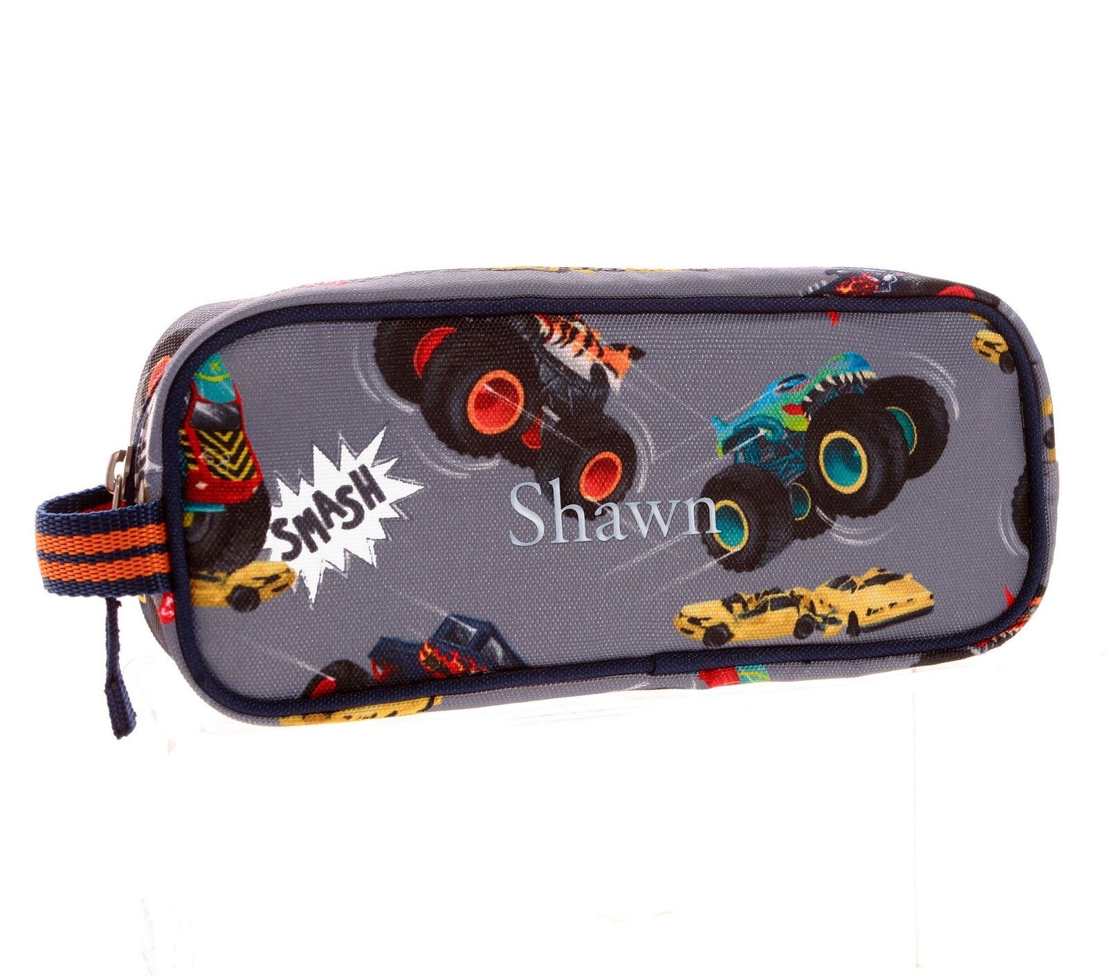 School Pottery Barn Hot Wheels Monster Truck Car PENCIL CASE BAG dinosaur Pre .