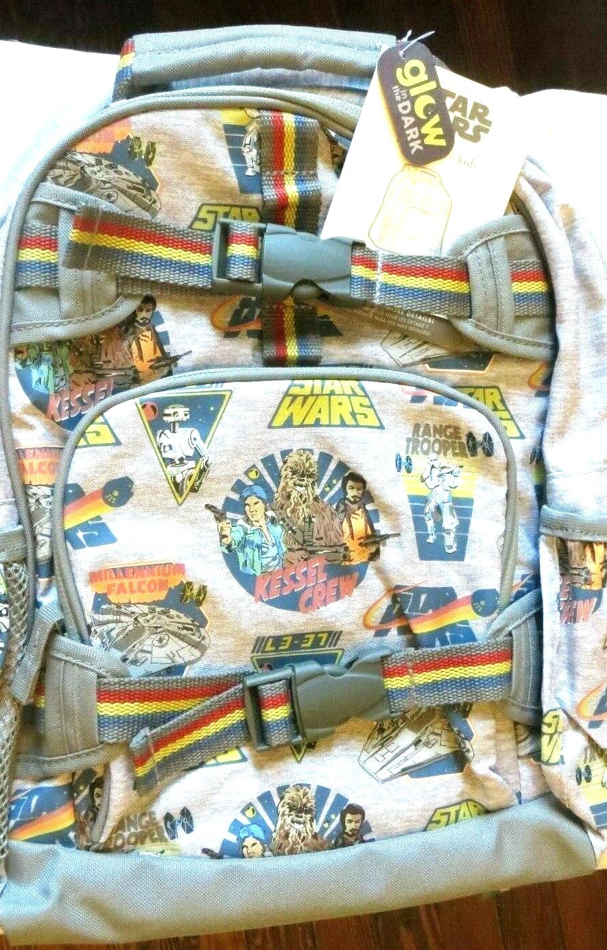 Pottery Barn school Disney backpack Solo Grogu droid Mandalorian Jedi .