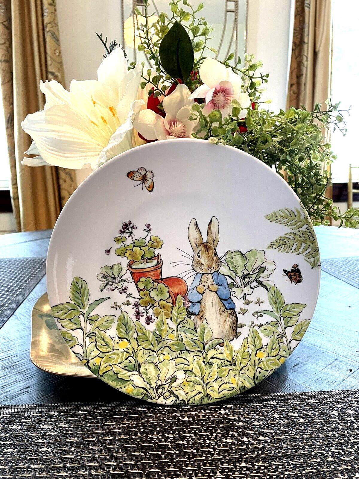 Disney Pottery Barn Plate Peter rabbit Easter holiday Bunny gift school SET 2 !