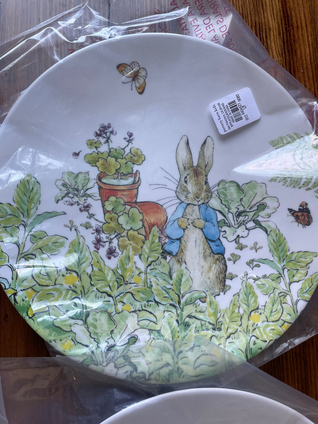 Disney Pottery Barn Plate Peter rabbit Easter holiday Bunny gift school SET 2 !