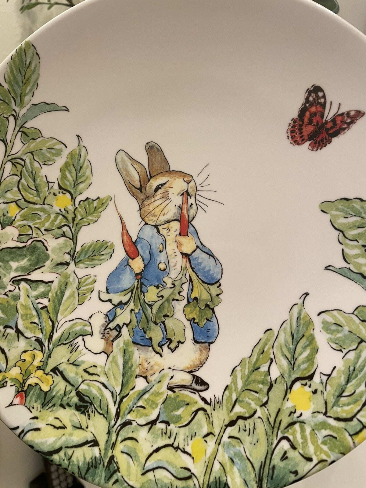 Disney Pottery Barn Plate Peter rabbit Easter holiday Bunny gift school SET 2 !