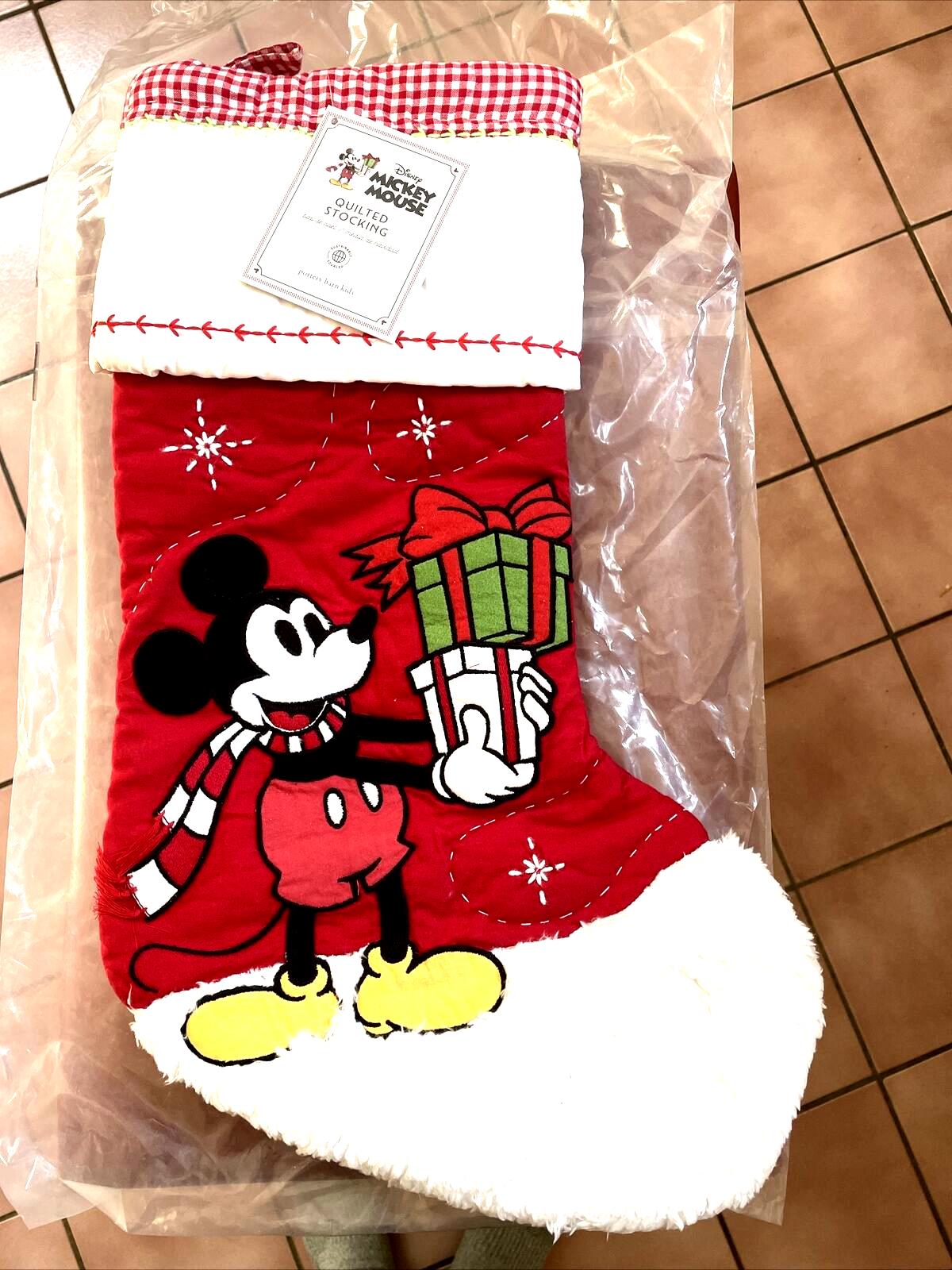 Pottery Barn Holiday Disney MICKEY MOUSE Christmas stocking gift tree kids =