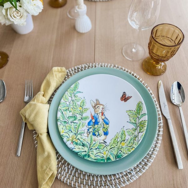 Disney Pottery Barn Plate Peter rabbit Easter holiday Bunny gift school SET 2 !