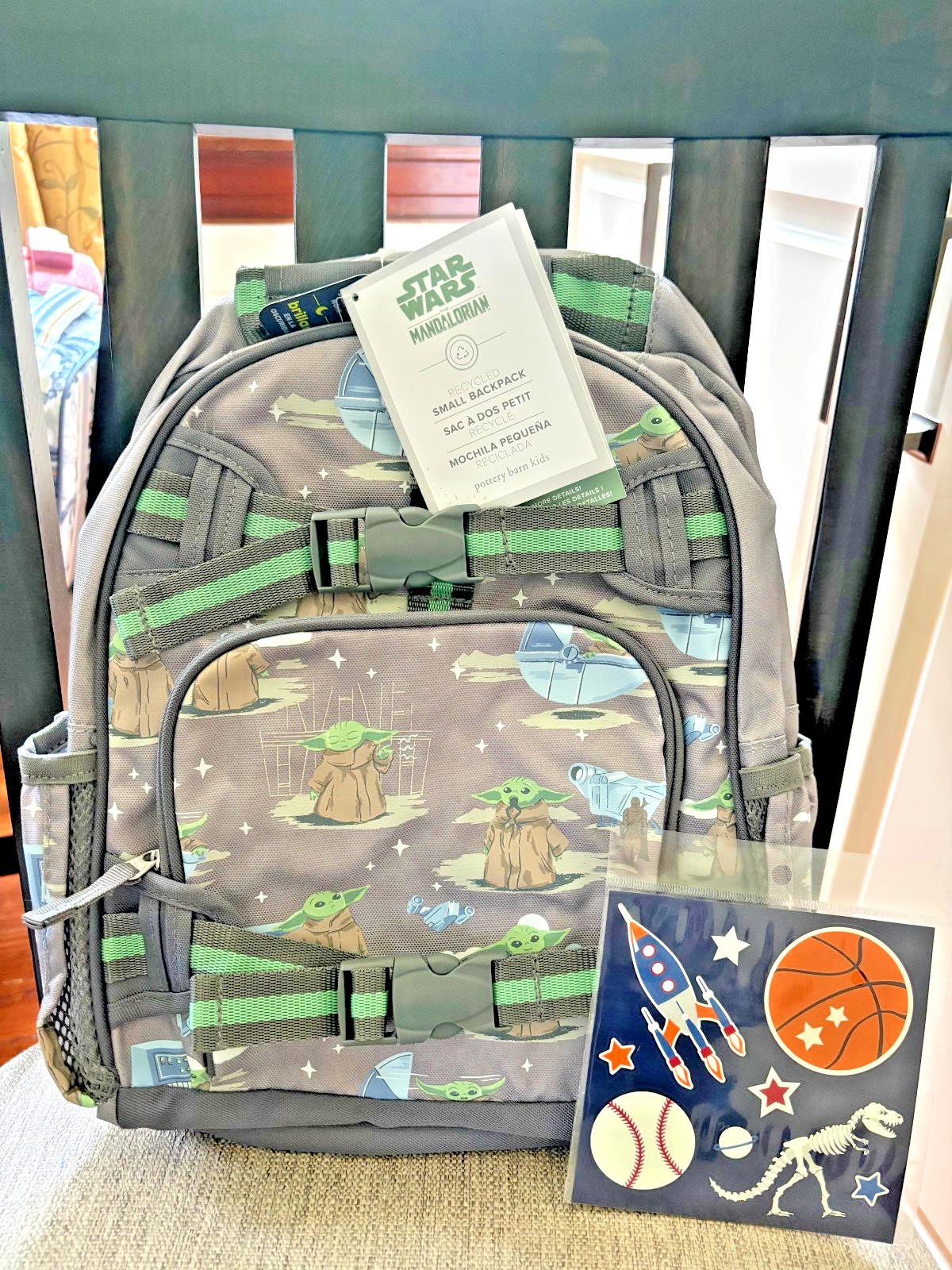 Pottery barn School STAR WARS Grogu  BACKPACK Disney Mandalorian+ Lunch ?? n