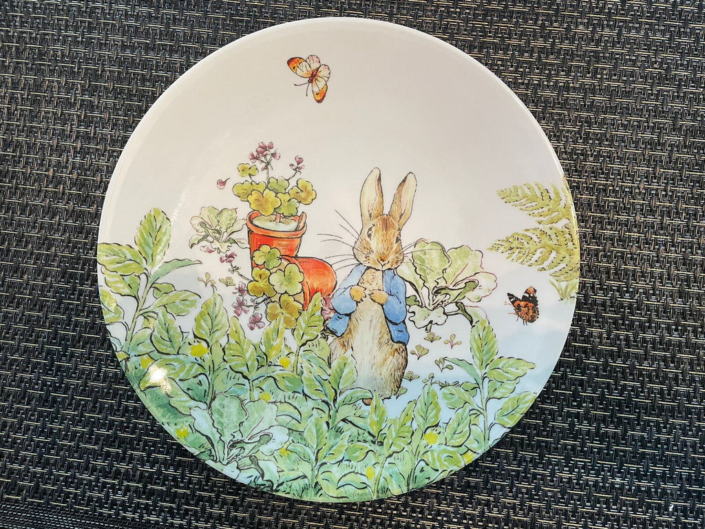 Disney Pottery Barn Plate Peter rabbit Easter holiday Bunny gift school SET 2 !