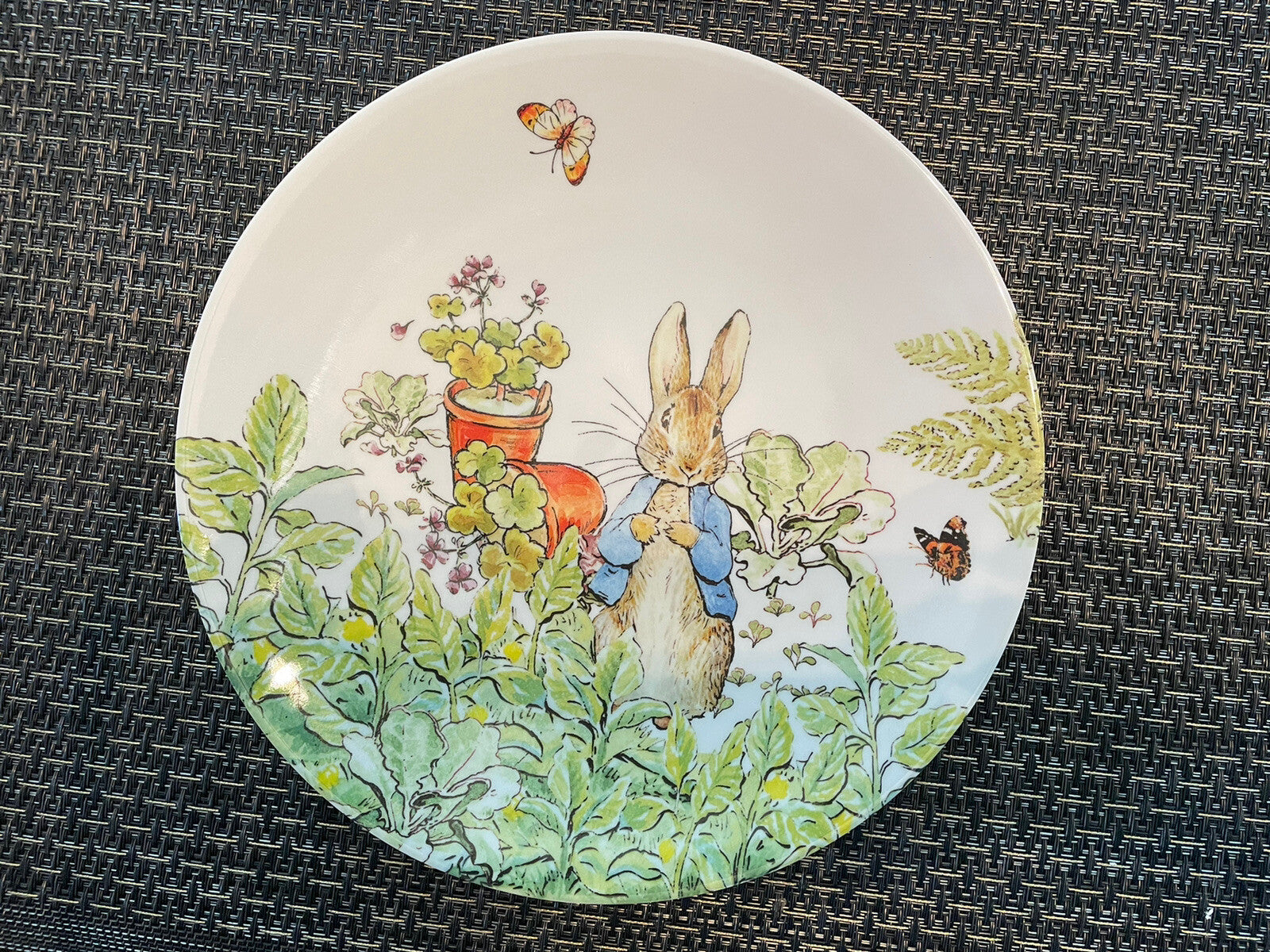 Disney Pottery Barn Plate Peter rabbit Easter holiday Bunny gift school SET 2 !