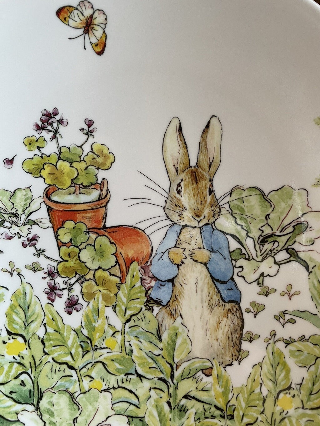 Disney Pottery Barn Plate Peter rabbit Easter holiday Bunny gift school SET 2 !