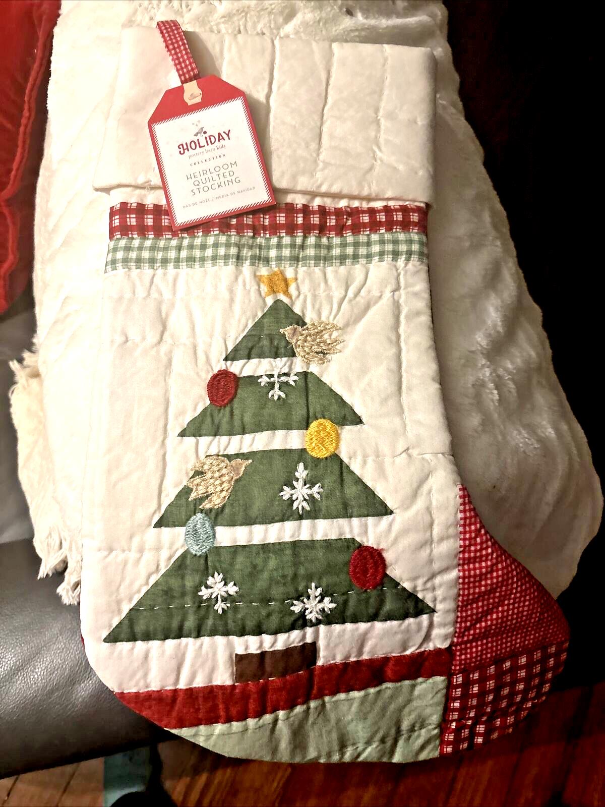 Pottery Barn Holiday Christmas stocking gift party quilted tree Disney kids ,.